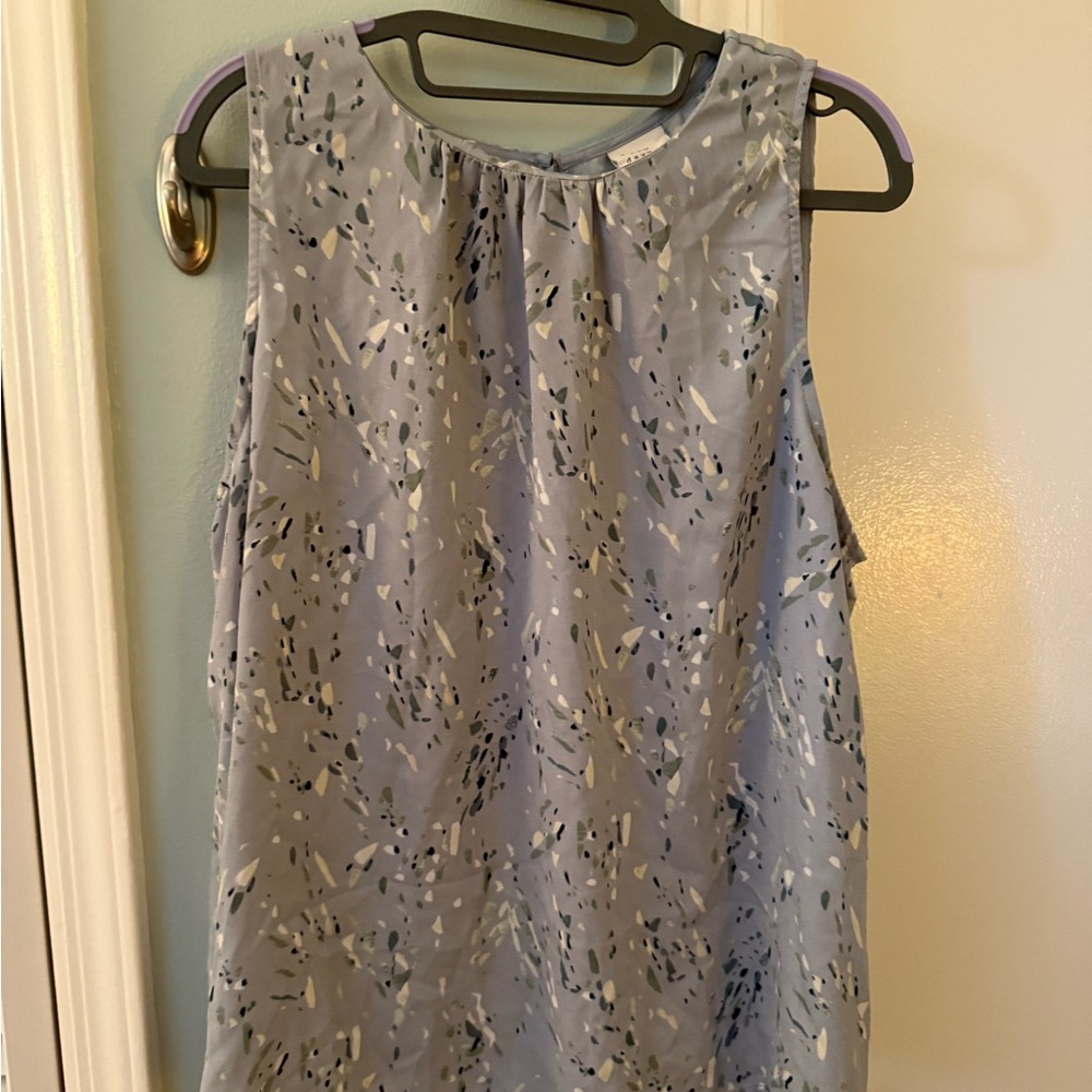A New Day Lavender Patterned Blouse